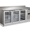 Tavolo frigo ventilato 3 porte in vetro con alzatina – CXF 3200 TNG – Temp. +2°C/+8°C – L179,5xP70xH96 cm