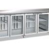 Tavolo frigo ventilato 4 porte in vetro – CXF 4100 TNG – Temp. +2°C/+8°C – L223xP70xH86 cm