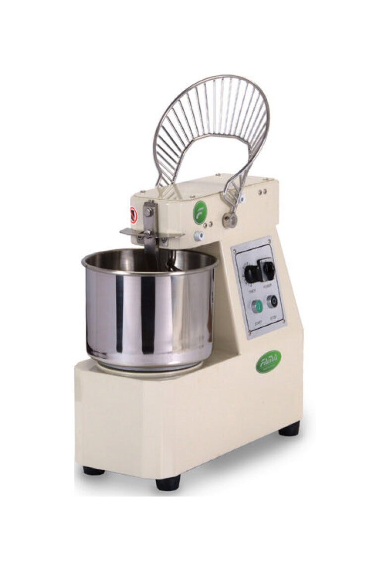 Impastatrice a spirale Fama FI10MTM monofase - Impasto 4 kg, vasca inox 10 litri e testa fissa