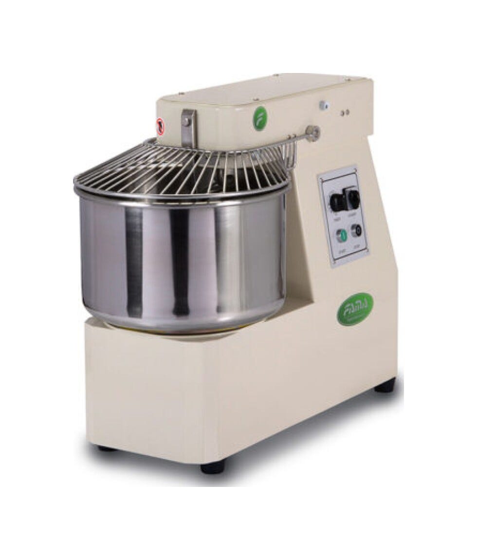 Impastatrice a spirale Fama FI30MTM monofase - Impasto 25 kg, vasca inox 30 litri e testa fissa