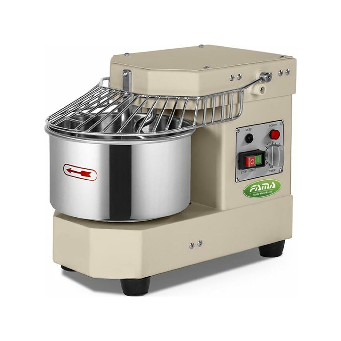 Impastatrice a spirale da banco Fama FI8MTM monofase - Impasto 3 kg, vasca inox 8 litri e testa fissa