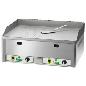 Fry top a gas da banco FIMAR FRY2LRM | piastra liscia e rigata