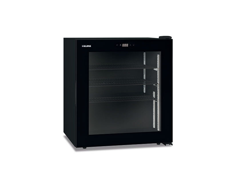 VETRINA MINI FRIGO DA BANCO NEGATIVO STATICO – FR 92 FL BLK – BT 92 LITRI – Temp. -23 °C / -18 °C – Dim. cm L59,5xP52xh69