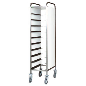 Carrello portavassoi con pannello bianco CA1450P 10 vassoi