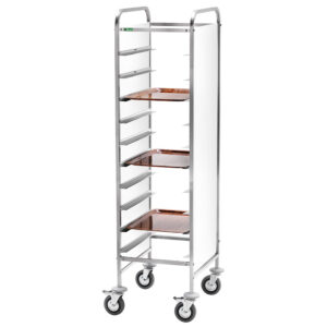 Carrello portavassoi Forcar CA1451RP | 10 vassoi | pannelli bianchi | rinforzato