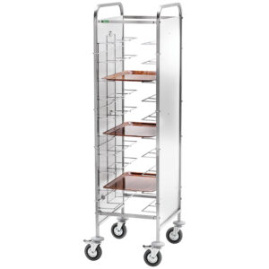 Carrello portavassoi Forcar CA1455PI | 10 vassoi | pannelli inox