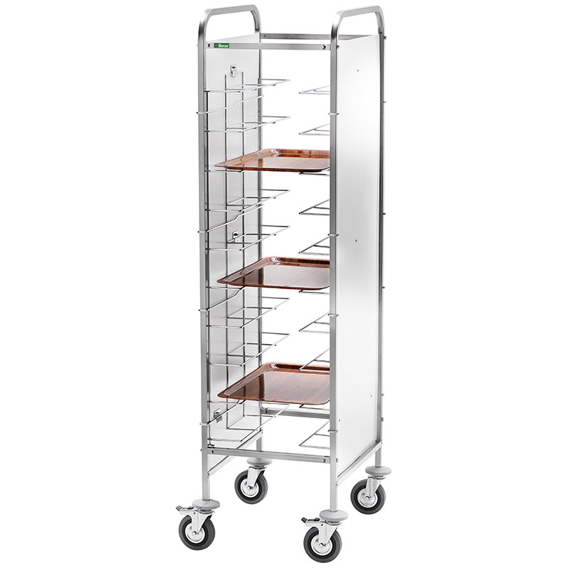 Carrello portavassoi Forcar CA1455PI | 10 vassoi | pannelli inox