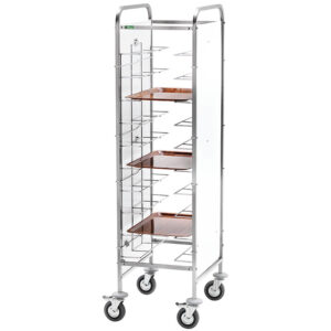 Carrello portavassoi Forcar CA1455P | 10 vassoi | pannelli bianchi