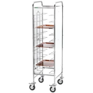 Carrello portavassoi Forcar CA1455P | 10 vassoi | pannelli bianchi