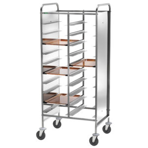 Carrello portavassoi Forcar CA1461RPI | 20 vassoi | pannelli inox | rinforzato