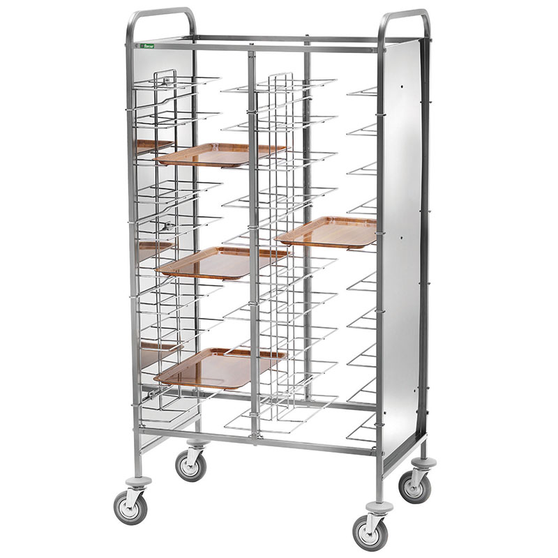 Carrello portavassoi Forcar CA1465PI | 20 vassoi | pannelli inox