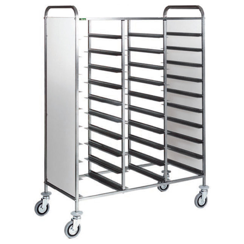 Carrello portavassoi Forcar CA1470PI | 30 vassoi | pannelli inox - immagine 1