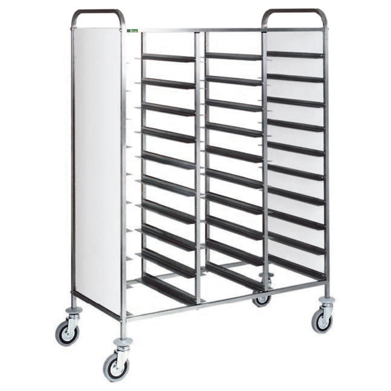 Carrello portavassoi Forcar CA1470P | 30 vassoi | pannelli bianchi