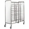 Carrello portavassoi Forcar CA1475P per 30 vassoi con pannelli bianchi in Perfex