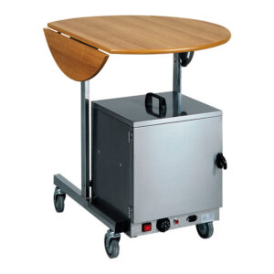 Carrello colazione tondo Forcar CB980 noce Ø80 cm