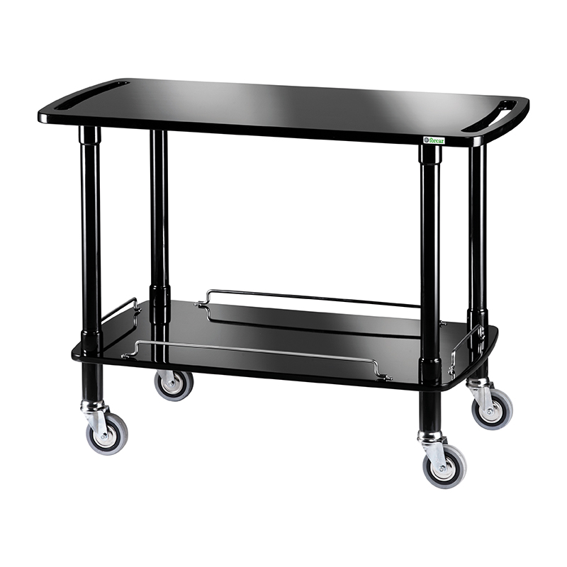 Carrello Forcar CLP2002N a due ripiani laccato nero