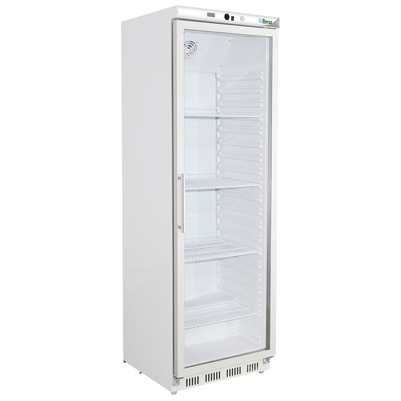 Armadio frigo statico con porta in vetro Forcar G-ER400G | 340 L | +2/+8 °C | L60xP58,5xH185,5 cm