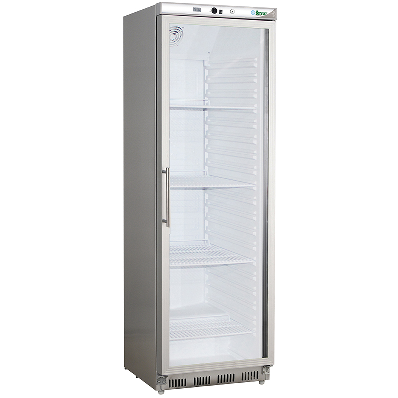Armadio frigo statico inox Forcar G-ER400GSS | 340 L | +2/+8 °C | L60xP58,5xH185,5 cm