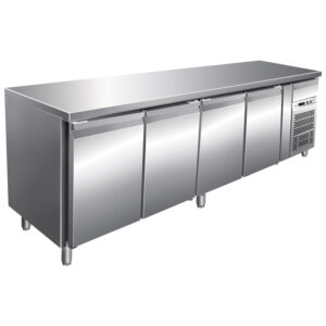 Tavolo refrigerato ventilato 4 porte – Forcar G-GN4100TN | 553 L | -2/+8 °C | L223xP70xH86 cm