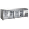 Tavolo refrigerato ventilato 4 porte in vetro – Forcar G-GN4100TNG | 553 L | -2/+8 °C | L223xP70xH86 cm