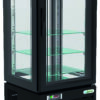 Vetrina pasticceria 4 lati vetro Forcar G-LSC65B | 280 L | ventilata +2/+8°C | 65x65x150 cm