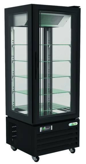 Vetrina gelateria 4 lati vetro Forcar G-LDC65LB | 431 L | ventilata -18/-22°C | 65x65x195 cm