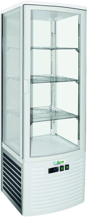 Vetrina pasticceria 4 lati vetro Forcar G-LSC235 | 235 L | ventilata +2/+8°C | 51,5x48,5x169,5 cm