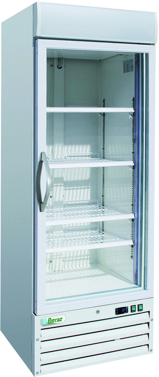 Congelatore verticale 1 porta in vetro Forcar G-SNACK420BTG | 578 L | ventilata -18/-22°C | 68x70x200 cm