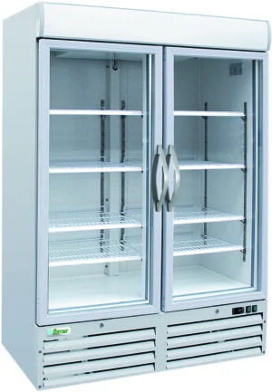 Congelatore verticale 2 porte in vetro Forcar G-SNACK930BTG | 1078 L | ventilata -18/-22°C | 137x70x200 cm