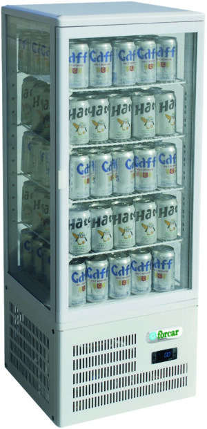 Vetrina refrigerata a 4 lati in vetro Forcar G-TCBD98 | 98 L | 42,8x38,6x115 cm