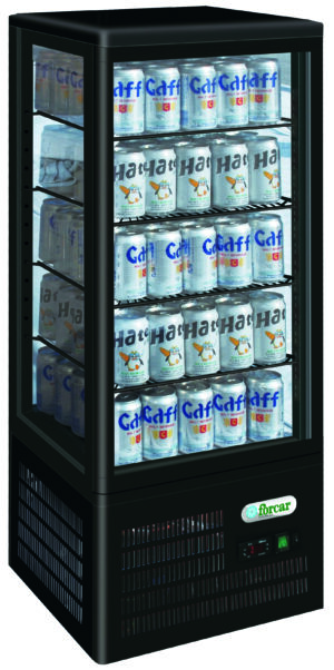 Vetrina refrigerata a 4 lati in vetro Forcar G-TCBD98B | 98 L | 42,8x38,6x115 cm