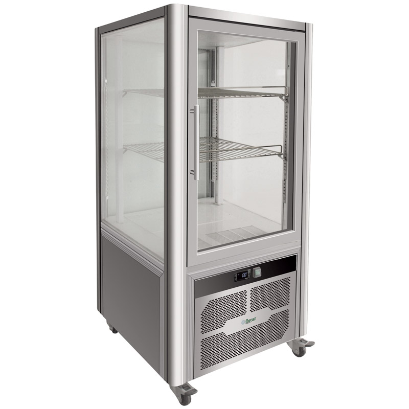 Vetrina refrigerata a 4 lati in vetro Forcar G-VGP200R | 200 L | 70,1x74,2x130 cm
