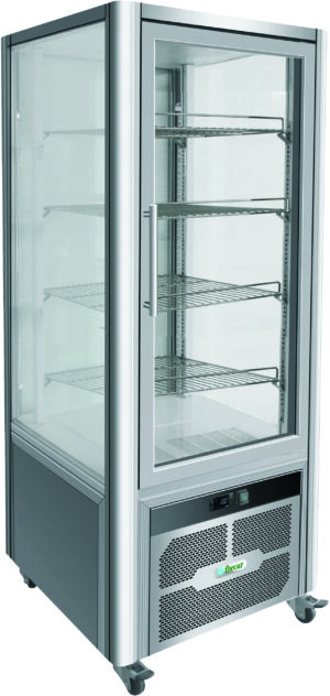 Vetrina refrigerata a 4 lati in vetro Forcar G-VGP400R | 408 L | 70,6x74x180 cm