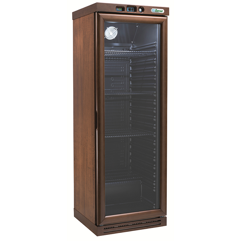 Cantinetta vino in legno Forcar KL2791B | noce scuro, interno nero | 310 L