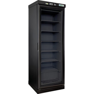Congelatore in legno con porta vetro Forcar KL2791FCAB | Carbon, interno nero | 310 L