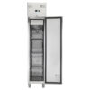 Armadio slim Forcold G-GNH280 con porta aperta, interno inox e griglie GN1/1