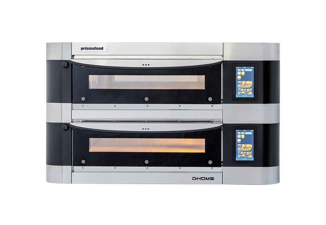 Forno elettrico per pizza Prismafood Dhome 44 | 2 camere | 4 + 4 pizze Ø35 cm