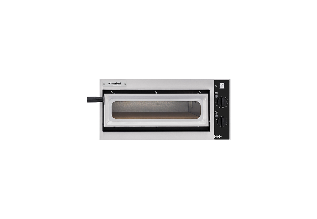 Forno elettrico per pizza Prismafood Basic 1/40 Glass + Luce | 1 pizza Ø32 cm