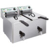 Friggitrice elettrica da banco 2 vasche 8+8 L con rubinetti | FIMAR FR88RN | L56,5xP47/60xH36 cm | 6 kW