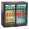 Frigo bibite retrobanco Amitek AK191BBS su fondo bianco