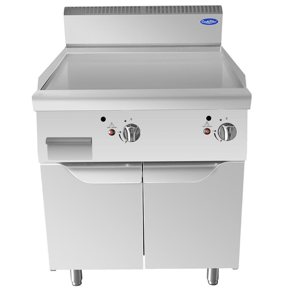 Fry top elettrico liscio Atosa AT9E8G-F-A – serie 90 – 11,4 kW – L80×P90×H114 cm