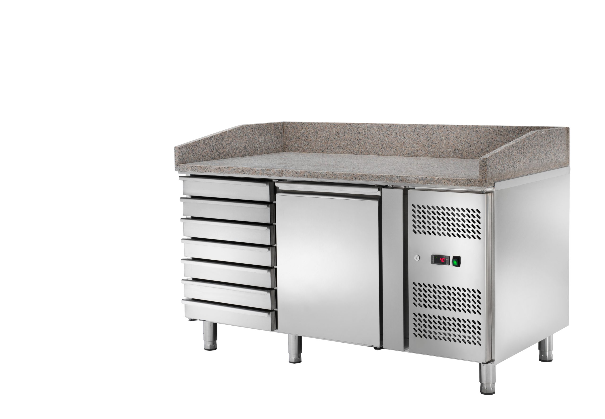 Banco pizza refrigerato ventilato Amitek AK1612TN da 210 litri