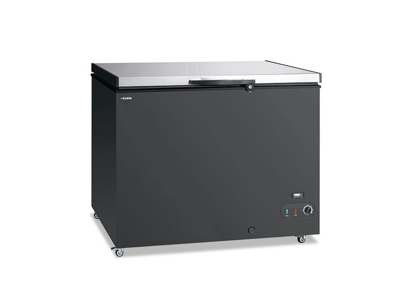 Congelatore a pozzetto statico con coperchio inox – Klimaitalia GELO 350 PSX | 283/304 L | -23/-10 °C | L 103,5 × P 75 × H 88 cm