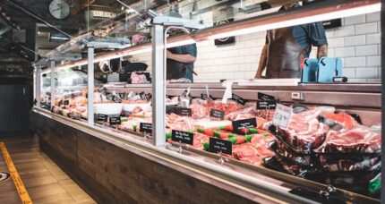 Banco refrigerato di una macelleria
