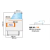 Disegno dimensionale Tecnodom MR80 – Banco Refrigerato Espositivo con Riserva Ventilato Professionale