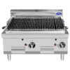 Griglia a pietra lavica a gas Atosa AT7G8CM-C – serie 70 – 14 kW – L80×P70×H54,7 cm