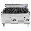 Griglia a pietra lavica a gas Atosa AT7G8CM-C – serie 70 – 14 kW – L80×P70×H54,7 cm