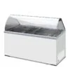 Vetrina orizzontale gelateria 8 gusti gelato statica - ICE 8 - Temp. -13°C/-23°C - Dim. Cm. 155.5x63.5x124h