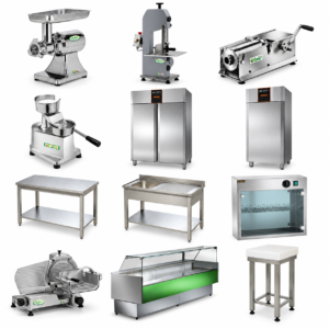 Kit macelleria completa con le dodici attrezzature incluse