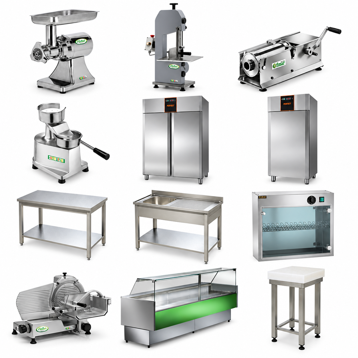 Kit macelleria completa con le dodici attrezzature incluse